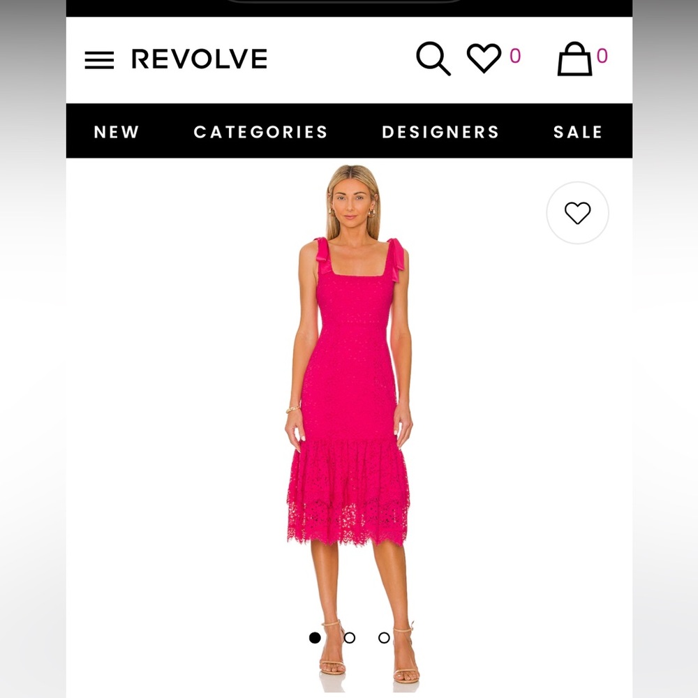 Pink lace summer dress. Size large